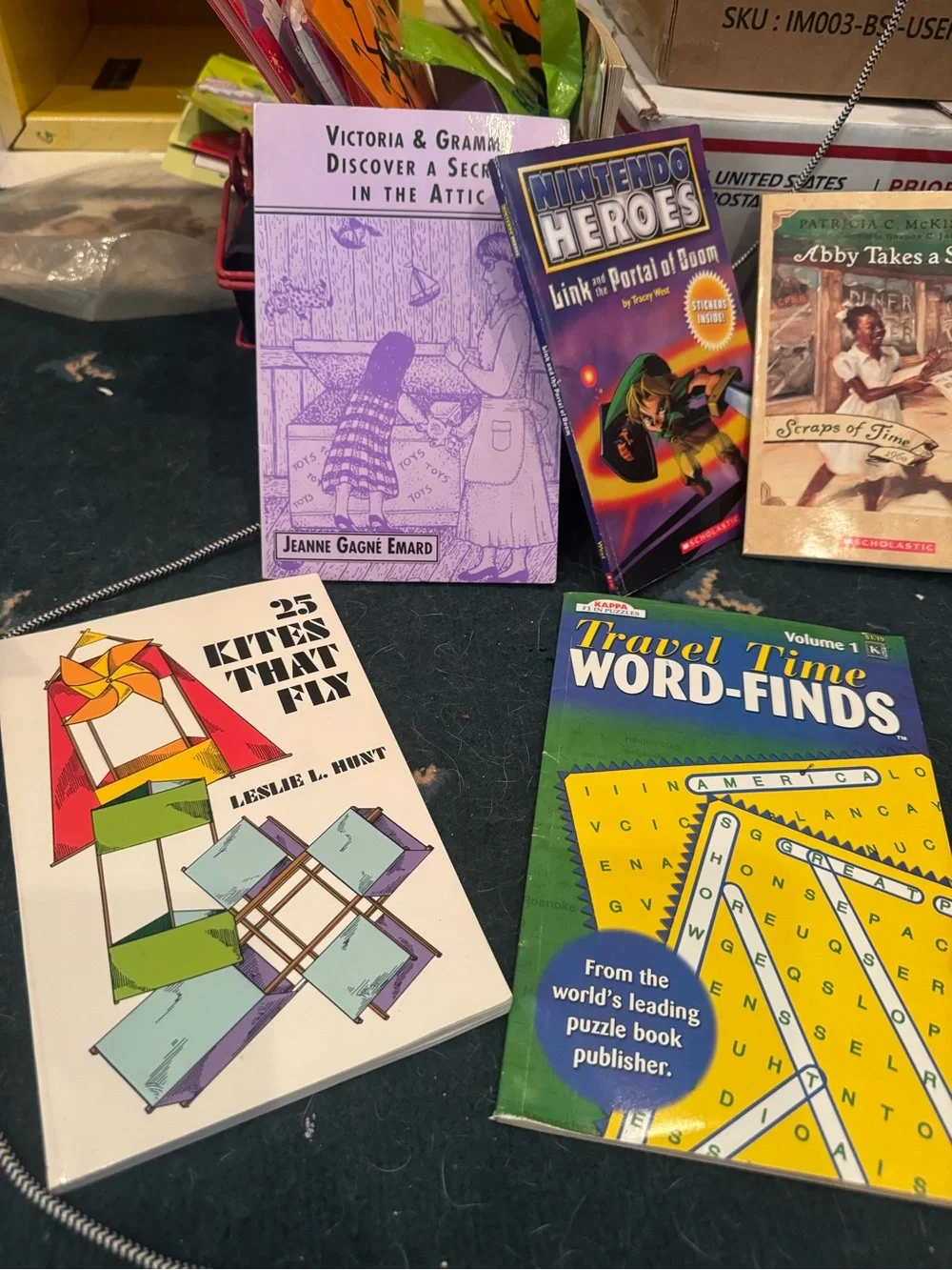 Assorted Kids Books and Activity Book Set - Blue, Green, Pink Covers